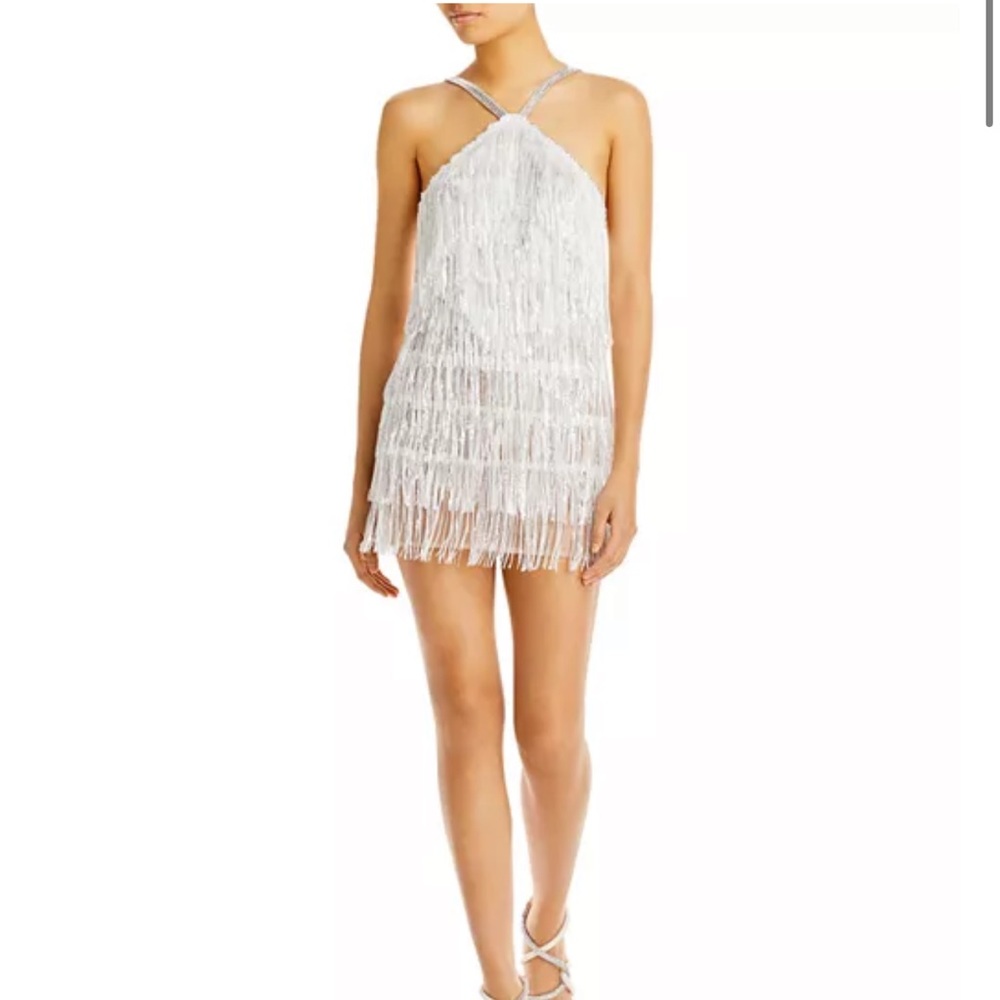 BRONX AND BANCO
Isle Sequin Fringe Mini Dress